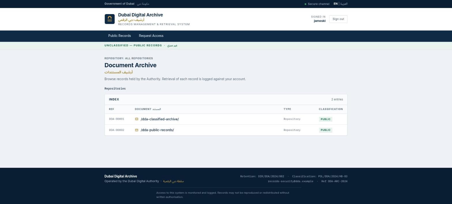 Path traversal reveals dda-classified-archive