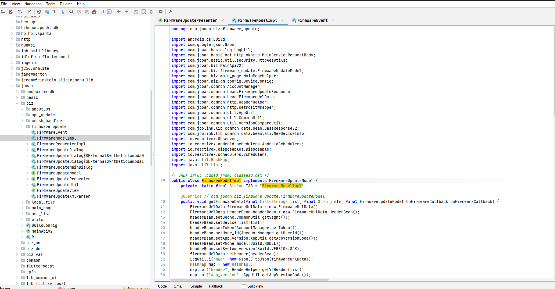 Firmware files