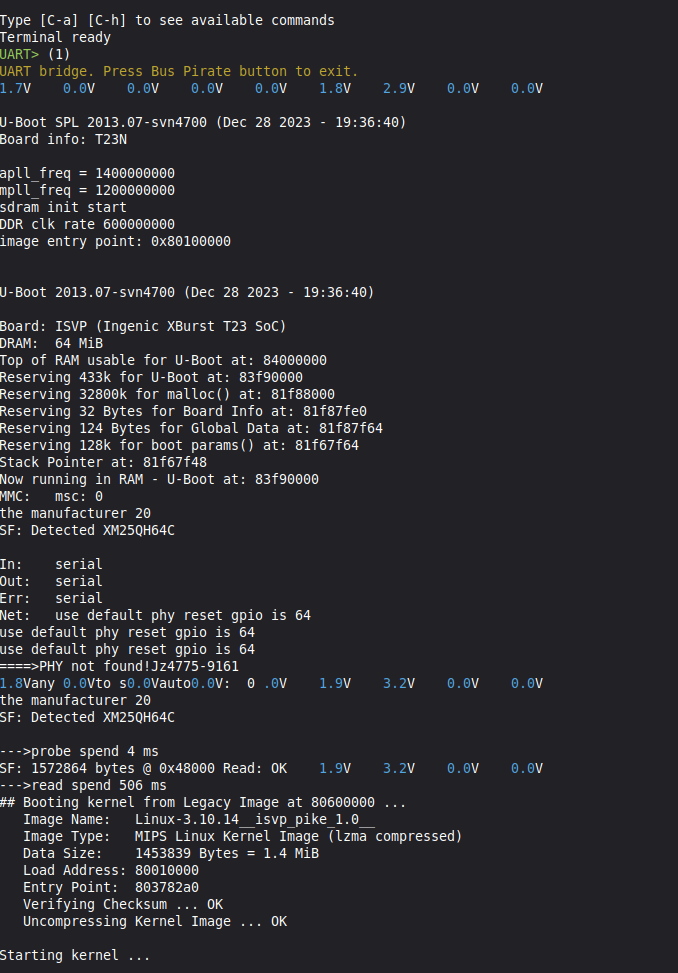 UART log